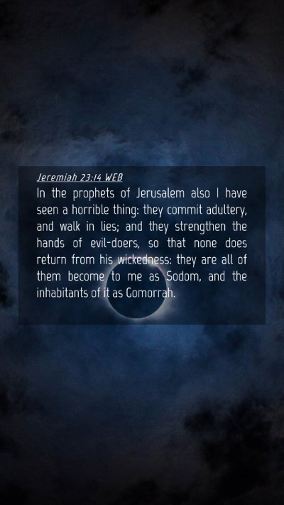 Picture 04 - Jeremiah 23:14 WEB Mobile Phone Wallpaper - In the prophets of Jerusalem also I have seen a - Mobile Bible Verse Wallpaper
