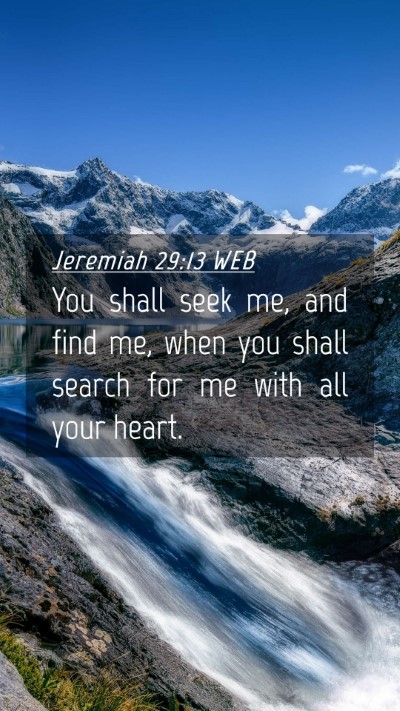 Picture 04 - Jeremiah 29:13 WEB Mobile Phone Wallpaper - You shall seek me, and find me, when you shall - Mobile Bible Verse Wallpaper