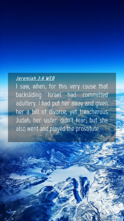 Picture 04 - Jeremiah 3:8 WEB Mobile Phone Wallpaper - I saw, when, for this very cause that backsliding - Mobile Bible Verse Wallpaper