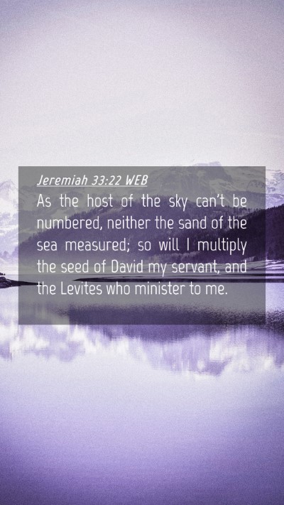 Picture 04 - Jeremiah 33:22 WEB Mobile Phone Wallpaper - As the host of the sky can't be numbered, neither - Mobile Bible Verse Wallpaper