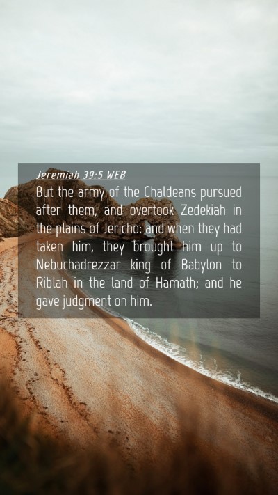 Picture 04 - Jeremiah 39:5 WEB Mobile Phone Wallpaper - But the army of the Chaldeans pursued after them, - Mobile Bible Verse Wallpaper