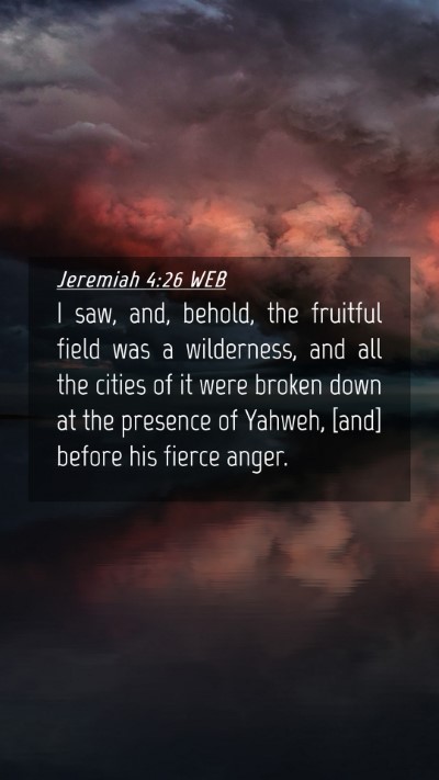 Picture 04 - Jeremiah 4:26 WEB Mobile Phone Wallpaper - I saw, and, behold, the fruitful field was a - Mobile Bible Verse Wallpaper