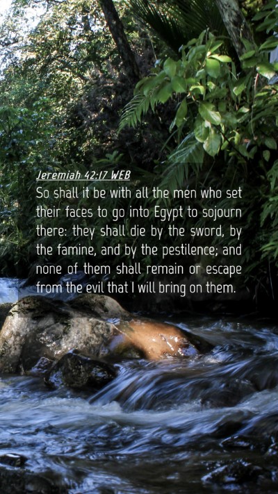 Picture 04 - Jeremiah 42:17 WEB Mobile Phone Wallpaper - So shall it be with all the men who set their - Mobile Bible Verse Wallpaper