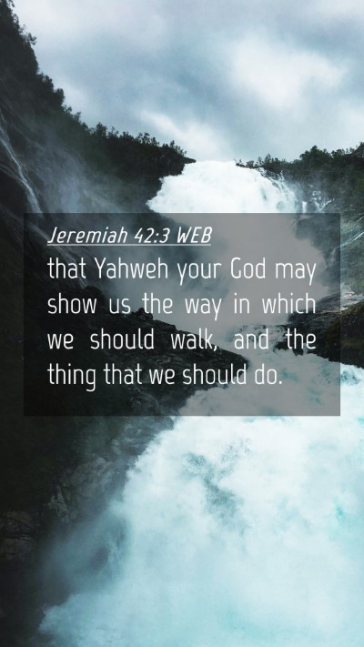 Picture 04 - Jeremiah 42:3 WEB Mobile Phone Wallpaper - that Yahweh your God may show us the way in which - Mobile Bible Verse Wallpaper