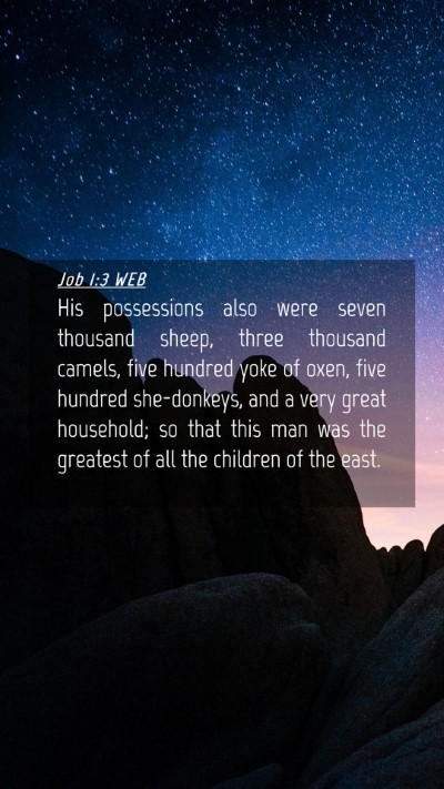 Picture 04 - Job 1:3 WEB Mobile Phone Wallpaper - His possessions also were seven thousand sheep, - Mobile Bible Verse Wallpaper