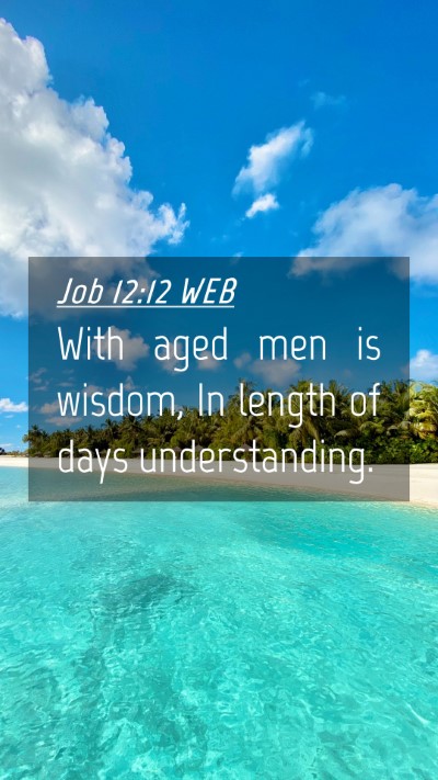 Picture 04 - Job 12:12 WEB Mobile Phone Wallpaper - With aged men is wisdom, In length of days - Mobile Bible Verse Wallpaper
