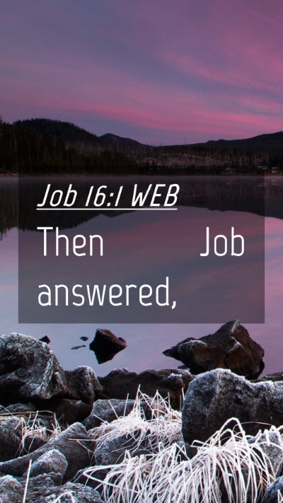 Picture 04 - Job 16:1 WEB Mobile Phone Wallpaper - Then Job - Mobile Bible Verse Wallpaper