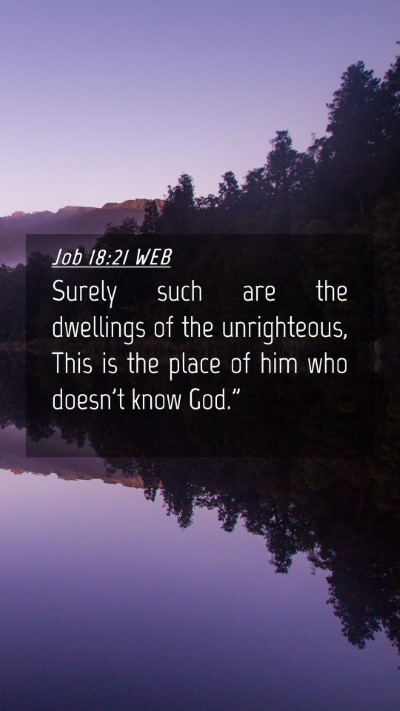 Picture 04 - Job 18:21 WEB Mobile Phone Wallpaper - Surely such are the dwellings of the unrighteous, - Mobile Bible Verse Wallpaper
