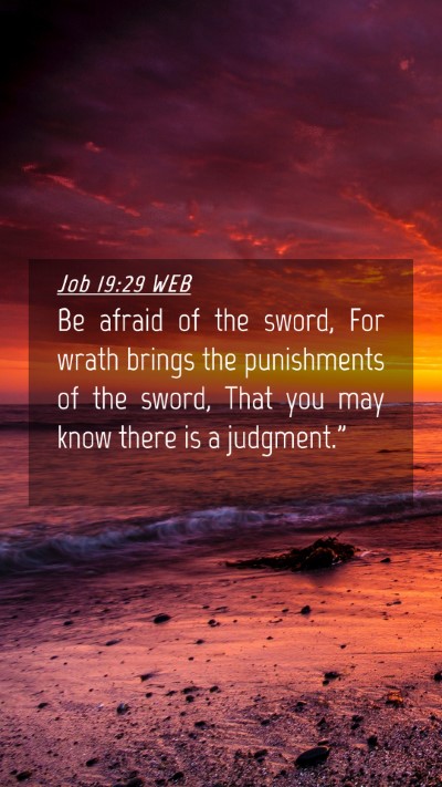 Picture 04 - Job 19:29 WEB Mobile Phone Wallpaper - Be afraid of the sword, For wrath brings the - Mobile Bible Verse Wallpaper