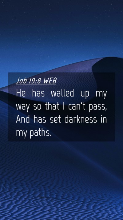 Picture 04 - Job 19:8 WEB Mobile Phone Wallpaper - He has walled up my way so that I can't pass, And - Mobile Bible Verse Wallpaper