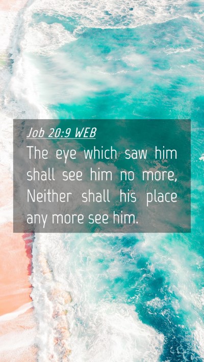 Picture 04 - Job 20:9 WEB Mobile Phone Wallpaper - The eye which saw him shall see him no more, - Mobile Bible Verse Wallpaper