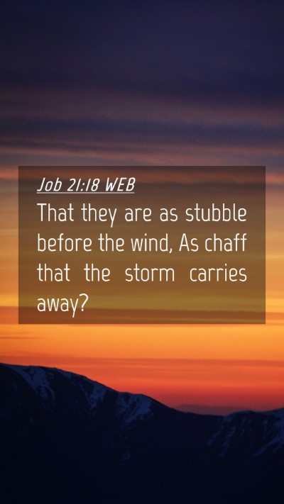 Picture 04 - Job 21:18 WEB Mobile Phone Wallpaper - That they are as stubble before the wind, As - Mobile Bible Verse Wallpaper