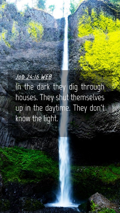 Picture 04 - Job 24:16 WEB Mobile Phone Wallpaper - In the dark they dig through houses. They shut - Mobile Bible Verse Wallpaper