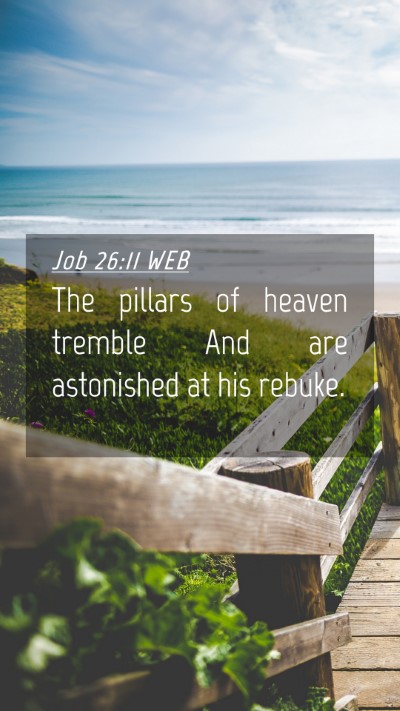 Picture 04 - Job 26:11 WEB Mobile Phone Wallpaper - The pillars of heaven tremble And are astonished - Mobile Bible Verse Wallpaper