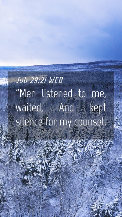 Picture 04 - Job 29:21 WEB Mobile Phone Wallpaper - 