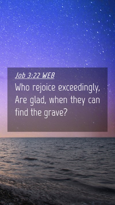 Picture 04 - Job 3:22 WEB Mobile Phone Wallpaper - Who rejoice exceedingly, Are glad, when they can - Mobile Bible Verse Wallpaper