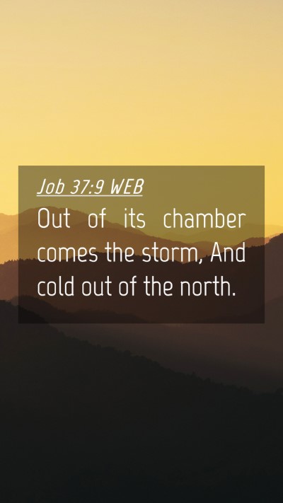 Picture 04 - Job 37:9 WEB Mobile Phone Wallpaper - Out of its chamber comes the storm, And cold out - Mobile Bible Verse Wallpaper