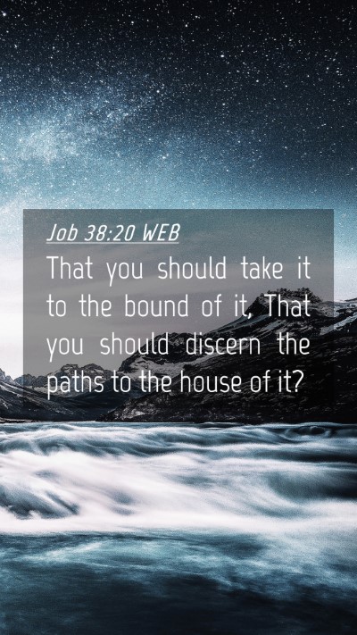 Picture 04 - Job 38:20 WEB Mobile Phone Wallpaper - That you should take it to the bound of it, That - Mobile Bible Verse Wallpaper