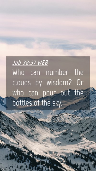 Picture 04 - Job 38:37 WEB Mobile Phone Wallpaper - Who can number the clouds by wisdom? Or who can - Mobile Bible Verse Wallpaper