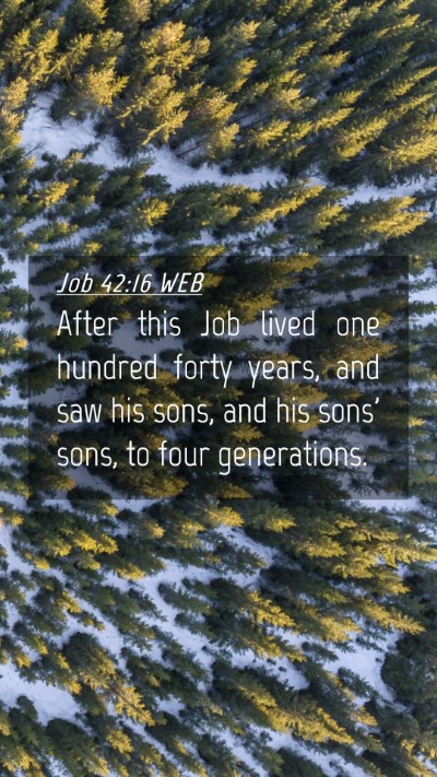 Picture 04 - Job 42:16 WEB Mobile Phone Wallpaper - After this Job lived one hundred forty years, and - Mobile Bible Verse Wallpaper