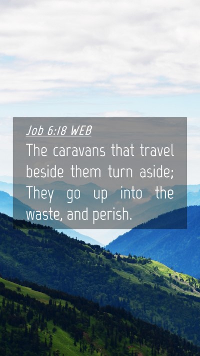 Picture 04 - Job 6:18 WEB Mobile Phone Wallpaper - The caravans that travel beside them turn aside; - Mobile Bible Verse Wallpaper