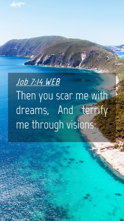 Picture 04 - Job 7:14 WEB Mobile Phone Wallpaper - Then you scar me with dreams, And terrify me - Mobile Bible Verse Wallpaper