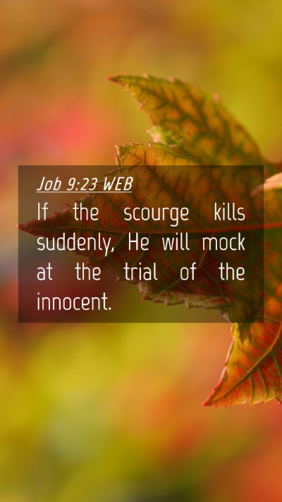 Picture 04 - Job 9:23 WEB Mobile Phone Wallpaper - If the scourge kills suddenly, He will mock at - Mobile Bible Verse Wallpaper