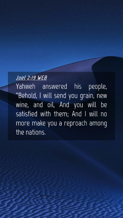 Picture 04 - Joel 2:19 WEB Mobile Phone Wallpaper - Yahweh answered his people, 