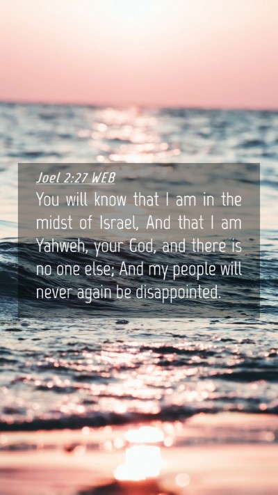 Picture 04 - Joel 2:27 WEB Mobile Phone Wallpaper - You will know that I am in the midst of Israel, - Mobile Bible Verse Wallpaper