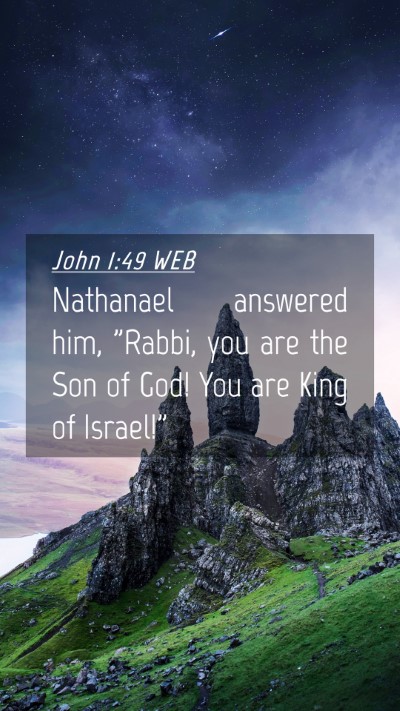 Picture 04 - John 1:49 WEB Mobile Phone Wallpaper - Nathanael answered him, 