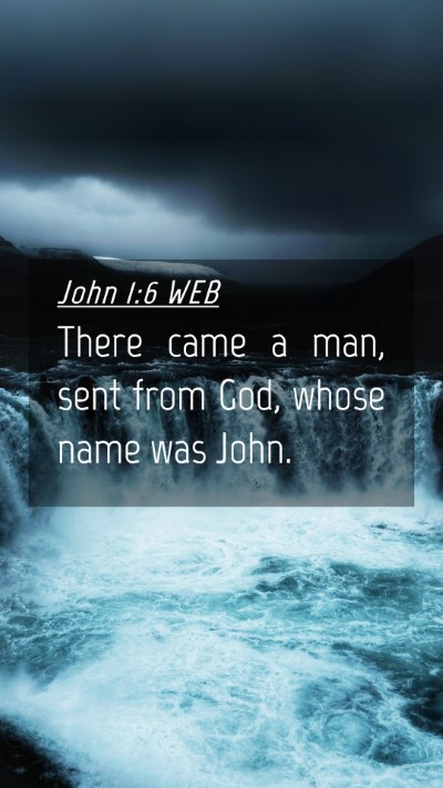 Picture 04 - John 1:6 WEB Mobile Phone Wallpaper - There came a man, sent from God, whose name was - Mobile Bible Verse Wallpaper