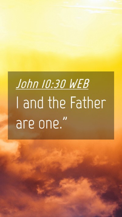 Picture 04 - John 10:30 WEB Mobile Phone Wallpaper - I and the Father are - Mobile Bible Verse Wallpaper