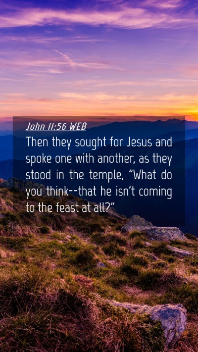Picture 04 - John 11:56 WEB Mobile Phone Wallpaper - Then they sought for Jesus and spoke one with - Mobile Bible Verse Wallpaper