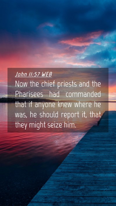 Picture 04 - John 11:57 WEB Mobile Phone Wallpaper - Now the chief priests and the Pharisees had - Mobile Bible Verse Wallpaper