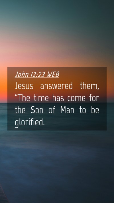 Picture 04 - John 12:23 WEB Mobile Phone Wallpaper - Jesus answered them, 