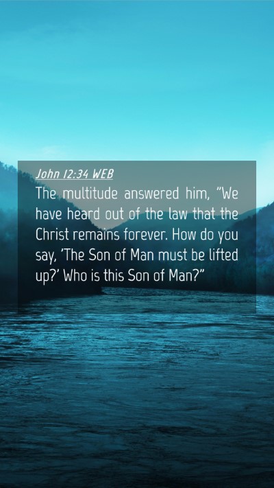 Picture 04 - John 12:34 WEB Mobile Phone Wallpaper - The multitude answered him, 