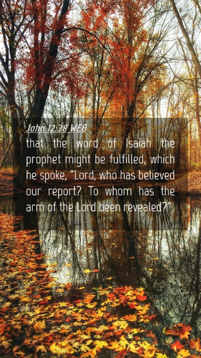 Picture 04 - John 12:38 WEB Mobile Phone Wallpaper - that the word of Isaiah the prophet might be - Mobile Bible Verse Wallpaper