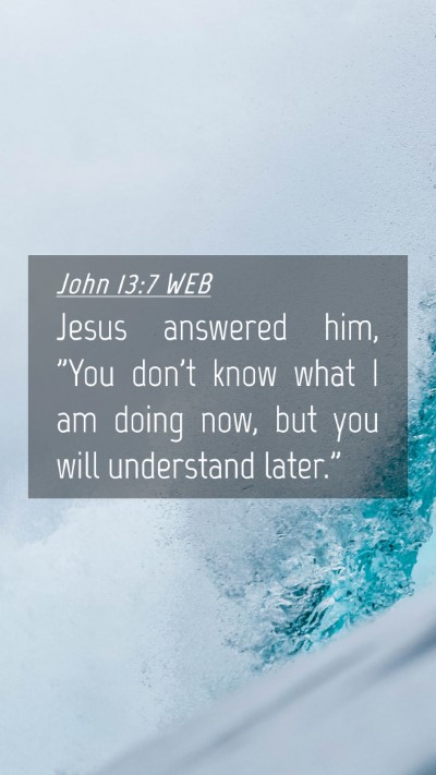 Picture 04 - John 13:7 WEB Mobile Phone Wallpaper - Jesus answered him, 