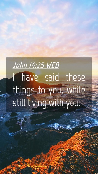 Picture 04 - John 14:25 WEB Mobile Phone Wallpaper - I have said these things to you, while still - Mobile Bible Verse Wallpaper