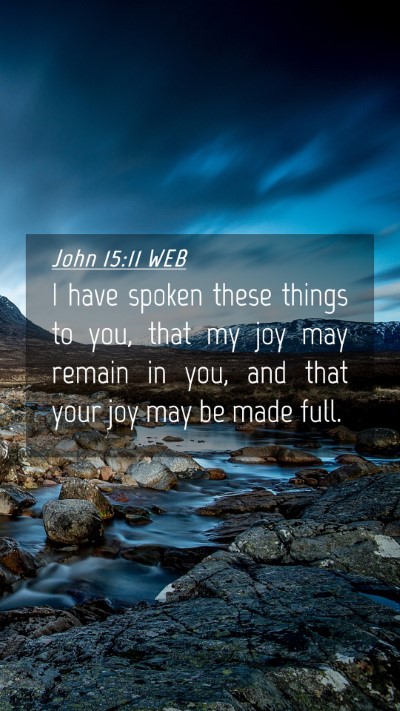 Picture 04 - John 15:11 WEB Mobile Phone Wallpaper - I have spoken these things to you, that my joy - Mobile Bible Verse Wallpaper