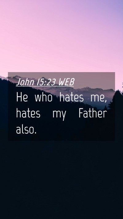 Picture 04 - John 15:23 WEB Mobile Phone Wallpaper - He who hates me, hates my Father - Mobile Bible Verse Wallpaper
