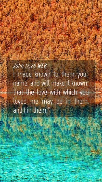 Picture 04 - John 17:26 WEB Mobile Phone Wallpaper - I made known to them your name, and will make it - Mobile Bible Verse Wallpaper