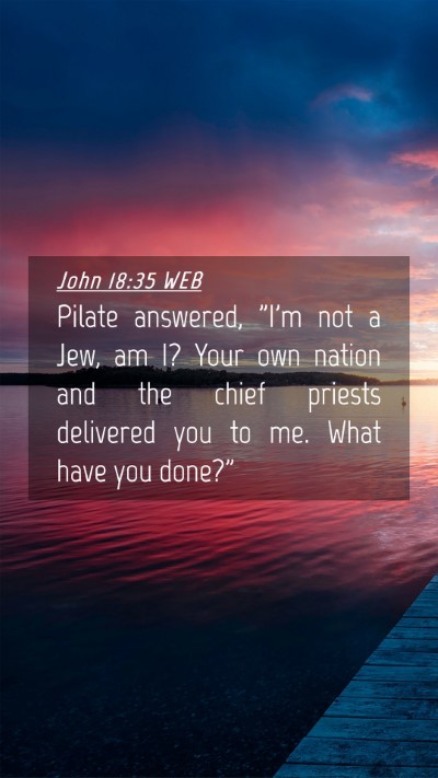 Picture 04 - John 18:35 WEB Mobile Phone Wallpaper - Pilate answered, 