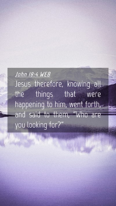 Picture 04 - John 18:4 WEB Mobile Phone Wallpaper - Jesus therefore, knowing all the things that were - Mobile Bible Verse Wallpaper