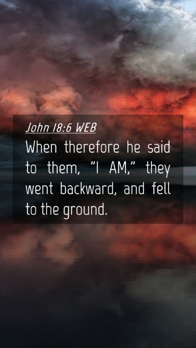Picture 04 - John 18:6 WEB Mobile Phone Wallpaper - When therefore he said to them, 