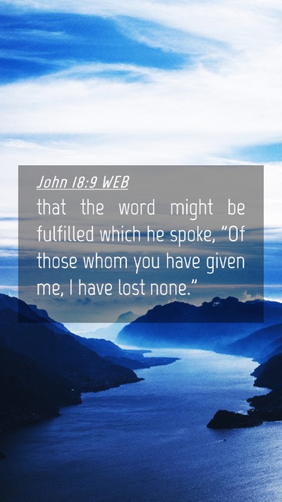 Picture 04 - John 18:9 WEB Mobile Phone Wallpaper - that the word might be fulfilled which he spoke, - Mobile Bible Verse Wallpaper