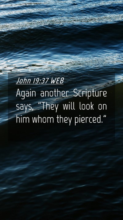 Picture 04 - John 19:37 WEB Mobile Phone Wallpaper - Again another Scripture says, 