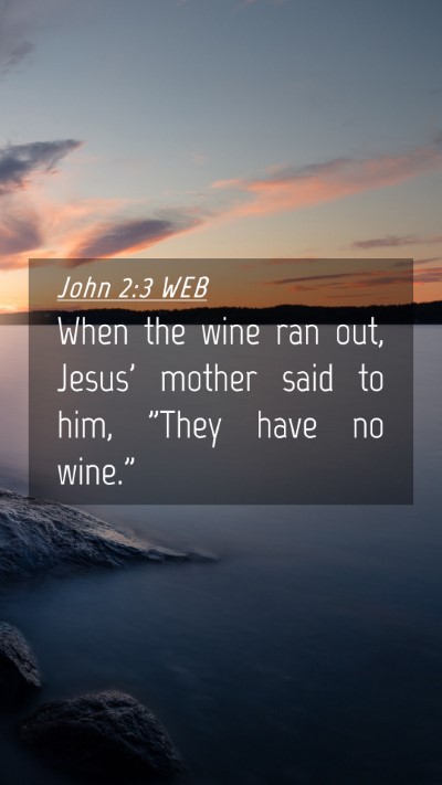 Picture 04 - John 2:3 WEB Mobile Phone Wallpaper - When the wine ran out, Jesus' mother said to him, - Mobile Bible Verse Wallpaper