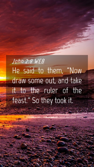 Picture 04 - John 2:8 WEB Mobile Phone Wallpaper - He said to them, 