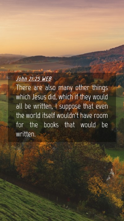 Picture 04 - John 21:25 WEB Mobile Phone Wallpaper - There are also many other things which Jesus did, - Mobile Bible Verse Wallpaper